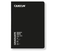 Lot de 5 Carnet 20 feuilles Canson® Graduate Dessin 10,5x14,8 140g/m², papier grain léger blanc