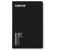 Lot de 5 Carnet 20 feuilles Canson® Graduate Dessin 14,8x21 140g/m², papier grain léger blanc