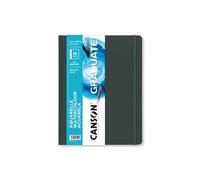 CANSON Graduate Book Aquarelle - Carnet cousu 56 pages - Double Face : Grain fin et Grain léger - 21,6 x 27,9 cm - 250g/m² - Blanc