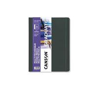CANSON Graduate Book Mixed Media - Carnet cousu 72 pages - Grain léger - 21,6 x 27,9 cm - 200g/m² - Blanc