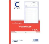 Lot de 5 Carnet Commandes - A4 - 50 dupli