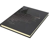 Lot de 5 carnets de croquis Kangaro A5 blanko, couverture rigide, noir avec design, 140 g.