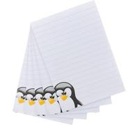 Lot de 5 carnets de notes, format A7, motif pingouin, 25 feuilles, ligné