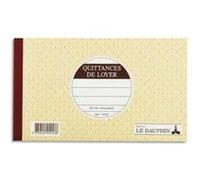 Lot de 5 Carnets quittance de loyer à souche 12,5x21cm 50 feuillets autocopiants tripli G