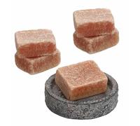 Lot de 5 Carrés de Musc Solide Naturel Ambre 30g - Fabriqué au Maroc Artisanalement, Parfum Longue Durée 100% Naturel, Hypoallergénique, Soin et Parfum pour Peau et Linge