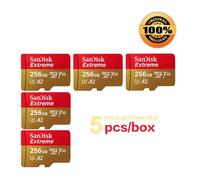 Lot de 5 Carte Mémoire Micro SDXC SanDisk Extreme 256 Go Classe 10, U3, V30 jusqu'à 190Mb/s écritures 130Mb/s carte microSD