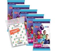 Lot de 5 cartes à collectionner Premier League 2025/26 + pochettes exclusives Collect-it (5 boosters)