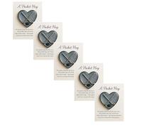 Lot de 5 cartes cadeaux de hockey de poche, mini souvenir en forme de cœur 2D avec bâtons croisés et palet, cadeau inspirant pour les joueurs, les fans de coéquipiers, Noël, un anniversaire ou un