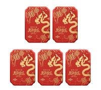 Lot de 5 cartes de Nouvel An avec enveloppes 2025 Year of the Snake - Carte de vœux manuscrite pour la famille et les amis - Carte serpent unique