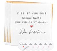 Lot de 5 cartes de remerciement pour collègue