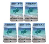 Lot de 5 cartes de vœux génériques Turtle Mini Pocket Hug - Cartes de remerciement pour vos amis