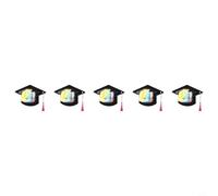 Lot de 5 cartes en plastique en forme de dôme de bonbons pour célébrations de remise de diplôme 2026 avec cadre léger et décoration de dessin animé ludique