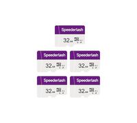 Lot de 5 cartes mémoire micro SDXC 32 Go, appareil photo Speederlash Plus carte TF avec adaptateur, vitesse de lecture de 90 Mo/s, support vidéo 4K UHD et 5K, classé U1 V30 A1, pour caméra de sécurité
