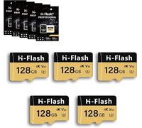 Lot de 5 cartes micro SD de 128 Go avec adaptateur de carte SD, carte micro SD 128 Go, jusqu'à 150 Mo/s, C10 U3 V30 4K A1 UHS-I TF Carte Mini SD de 128 Go pour appareil photo/téléphone/Nintendo