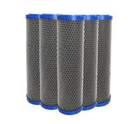 Lot de 5 Cartouches 2 en 1 Filtre à Eau 9 pouces 3/4 - Anti sédiments + Charbon actif 5 microns Filtre à Impuretés Fabriqué en France