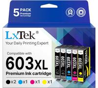 Lot De 5 Cartouches 603Xl 603 Xl Compatibles Avec Epson 603 Pour Xp-2100 Xp-3100 Xp-4100 Xp-2105 Xp-3105 Xp-4155 Xp-4105 Wf-2830 Wf-2835 Wf-2850 Wf-2810[ENC941486]