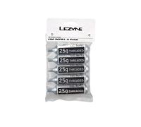 Lot de 5 Cartouches avec Filetage LEZYNE Co2, 25 g, Argent métallique