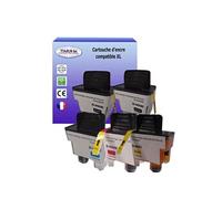 Lot de 5 Cartouches compatibles avec Brother LC900 pour Brother FAX-1835C, FAX-1840C, FAX-1940CN, FAX-2440C