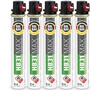 Lot de 5 cartouches de gaz 165 mm, 80 ml, Fuel Cell, gaz de rechange pour cloueuse, anneau rouge, gaz HB31