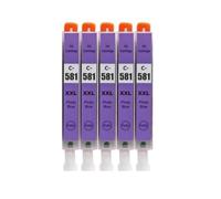 Lot de 5 Cartouches d'encre compatibles avec Canon CLI-581 XXL - Bleu Photo - pour Pixma TS8120 TS8150 TS8151 TS8152 TS8220 TS8240 TS8241 TS8242 TS8250 TS8251 TS8252 TS8350 TS8350...