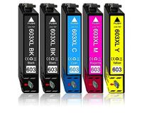 Lot de 5 cartouches d'encre compatibles avec Epson 603XL - XP2100 XP3100 XP4100