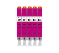 Lot de 5 cartouches d'encre compatibles Canon CLI-581 XXL magenta pour TR7500 TR7520 TR7550 TR7650 TR8500 TR8520 TR8550 TS6100 TS6150 TS6151 TS6200 TS6220 TS6240 TS6241. TS6250, TS6251, TS6300, TS6350