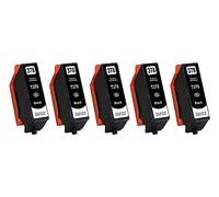 Lot de 5 cartouches d'encre compatibles Epson 378 XL noir pour Expression Photo XP-8000, XP-8005, XP-8500, XP-8505, XP-8600, XP-8605, XP-8700