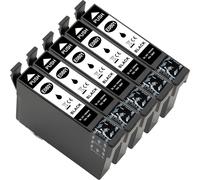 Lot de 5 cartouches d'encre compatibles T0801 pour Epson T0801 Stylus Photo R265 R360 R285 RX585 PX700W P50 PX650 PX810FW PX710W PX820FWD PX720WD