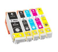 Lot de 5 cartouches d'encre compatibles T26 XL pour Expression Premium XP-510, XP-520, XP-600, XP-605, XP-610, XP-615, XP-620, XP-625, XP-700, XP-710, XP-720, XP-800, XP-810, XP-820