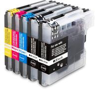 Lot de 5 Cartouches d'encre de Rechange équivalentes à Brother LC-980 LC-985 LC-1100 pour MFC 250C 255CW 290C 295CN 490CW 5490CN 5890CN 5895CW 6490CW 6890CDW 790CW 795CW 990CW J265W J4490CW