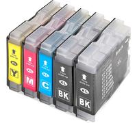 Lot De 5 Cartouches D'Encre De Rechange Pour Brother Lc-1000 Lc-970 Dcp 130C 135C 150C 330C 350C 540Cn 560Cn 750Cw 770Cw Mfc 235C 240C 260C 3360C 440Cn 465Cn 5460Cn 58660Cn 0Cn 660. Cn 680Cn