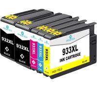 Lot de 5 Cartouches d'encre de Rechange pour HP 932XL 933XL 932 933 Compatible avec HP Officejet 7612 7610 6100 6600 6700 7110