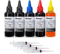 Lot De 5 Cartouches D'Encre Rechargeables Pour Imprimante Jet D'Encre Canon Pgi-545 Pgi-540 Pgi-550 Cli-551 Pgi-570 Cli-571 Pgi-580 Pgi-525 Pgi-520 Cli-521 Avec 4 Seringues 2Bk+Cmy 500Ml