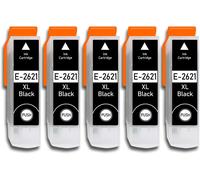 Lot de 5 cartouches noires compatibles Epson 26XL pour Epson Expression Premium XP-510 XP-520 XP-600 XP-605 XP-610 XP-615 XP-620 XP-625 XP-700 XP-710 XP-720 XP-800 XP-810 XP-820