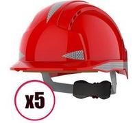 Lot de 5 casques de protection avec ventilation Evolite CR2 Mid Peak JSP EN397
