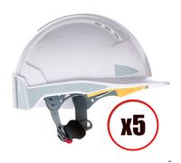 Lot de 5 casques de protection avec ventilation Evolite CR2 Ratchet JSP EN397