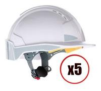 Lot de 5 casques de protection avec ventilation Evolite CR2 Ratchet JSP EN397