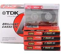 Lot de 5 cassettes audio TDK vierges D-60 60 minutes