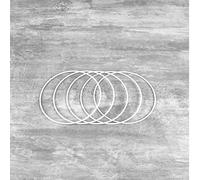 Lot de 5 Cercles métalliques Blanc diamètre 13 cm pour Abat-Jour, Anneaux epoxy Attrape rêves