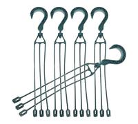 Lot de 5 chaînes de suspension en plastique pour pot de fleurs (vert)