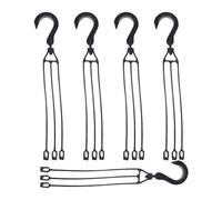 Lot de 5 chaînes de Suspension en Plastique pour Pots de Fleurs rotatives à 360° (Noir)