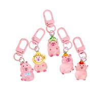 Lot de 5 chaînes phosphorescentes en forme d'animal - Support amusant et fonctionnel pour femme et fille - Pour sac à main quotidien - Veilleuse - Porte-clés animal