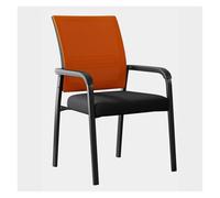 Lot de 5 chaises ergonomiques empilables avec dossier en maille avec siège rembourré pour bureau, école, église et réception - Solution confortable pour salle d'attente