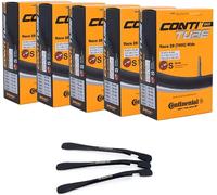 Lot De 5 Chambres À Air Continental Racewide 28" 25/32-622/630 Sv 42mm Avec 3 Démonte-Pneus