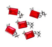 Lot de 5 charmantes décorations rectangulaires pour nail art pour femmes à la mode pour faire une déclaration haute brillance