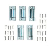 Lot de 5 charnières de porte de placard en acier plaqué zinc pour caravanes mobil-homes