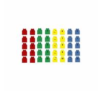 Softee Lot de 5 chasubles numérotées 6–10 Jaune fluo Taille unique mixte