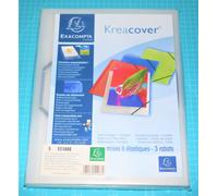 Exacompta - Réf. 55188E - Paquet de 5 chemises à élastiques Kreacover - pochettes 3 rabats - en polypropylène translucide - dimensions 24 x 32 cm pour documents au format A4 - couleur incolore