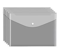 Lot de 5 chemises transparentes pour documents, format A4, classification des papiers d'essai, sac de rangement, étanche Étiquette