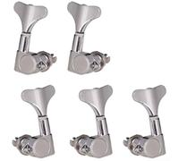 Lot de 5 chevilles d'accordage de basse haute performance avec conception scellée pour la longévité (3L2R Argent)